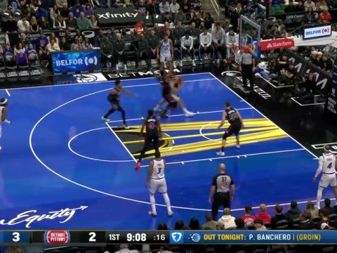 NBA杯小组赛东部B组：魔术vs活塞第1节英文原声回放