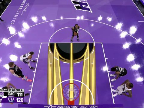 NBA杯小组赛西部A组：国王vs爵士第4节英文原声回放
