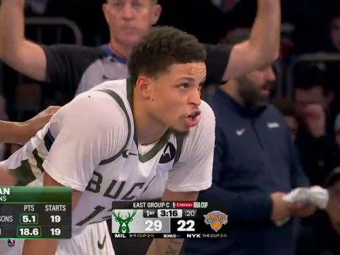 雄鹿vs尼克斯第1节中文解说回放