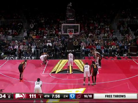 骑士vs老鹰第4节英文原声回放