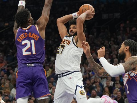 掘金vs太阳精华回放 掘金6人得分上双力克太阳