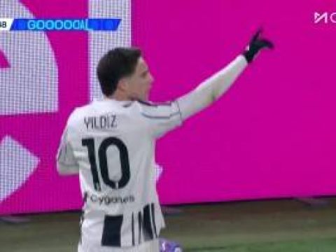 [进球视频]迅速给予回应！伊尔迪兹凌空弹射破门，尤文1分钟内扳平比分