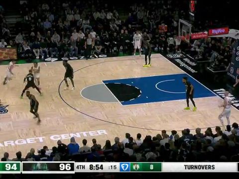 NBA常规赛：凯尔特人vs森林狼第4节中文解说回放