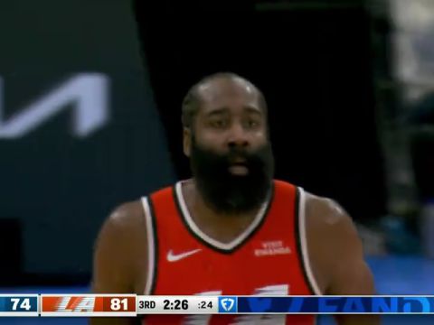 NBA常规赛：独行侠vs快船第3节中文解说回放