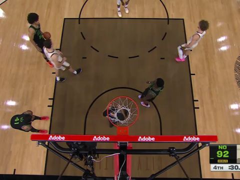 NBA常规赛：鹈鹕vs勇士第4节英文原声回放