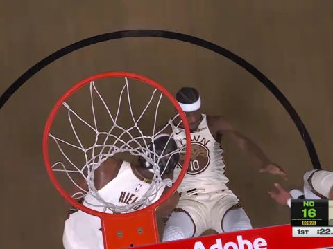 NBA常规赛：鹈鹕vs勇士第1节英文原声回放