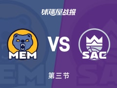 灰熊vs国王：三节战罢，灰熊83-87国王，埃迪得到22分