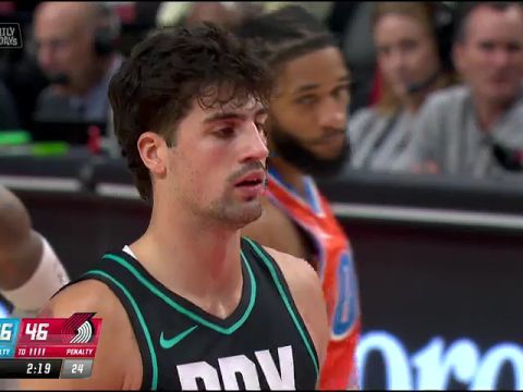 雷霆vs开拓者第2节英文原声回放