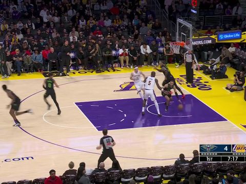 麦克格温斯vs湖人集锦 拿下全队最高23分5助攻难敌紫金军团