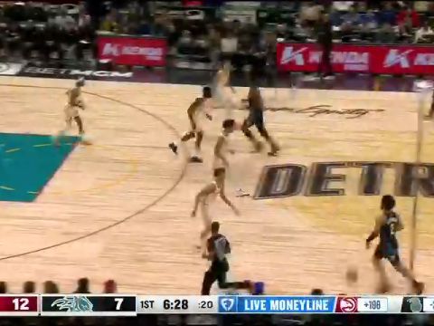 老鹰vs活塞第1节中文解说回放