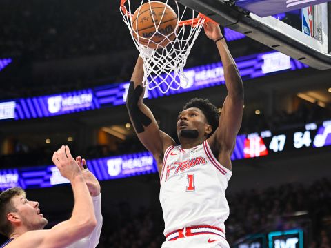 汤普森vs爵士集锦 飞天遁地拿下23+8连续上演飞天暴扣