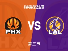NBA常规赛：第三节完，太阳以66-52领先湖人，布鲁克斯23+2+1