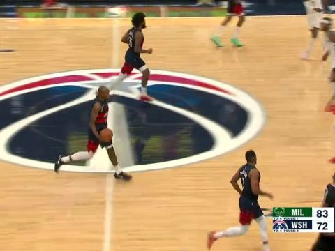 NBA常规赛：雄鹿vs奇才第3节中文解说回放