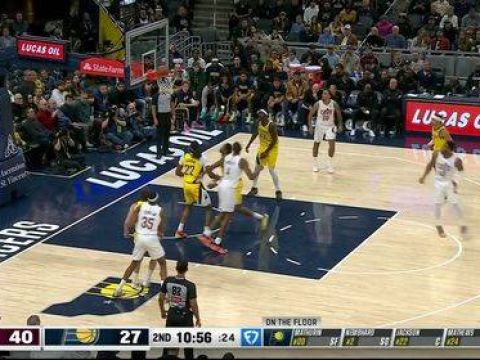 [米切尔个人集锦]27中16正负值+22！米切尔vs步行者轰43+9+6集锦