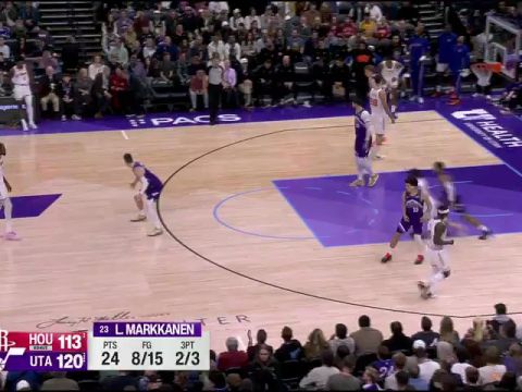 NBA常规赛：火箭vs爵士第4节英文原声回放