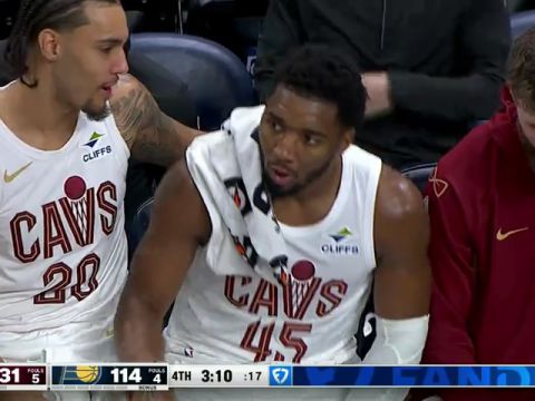 NBA常规赛：骑士vs步行者第4节中文解说回放