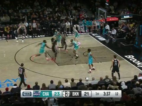 黄蜂vs篮网第1节英文原声回放