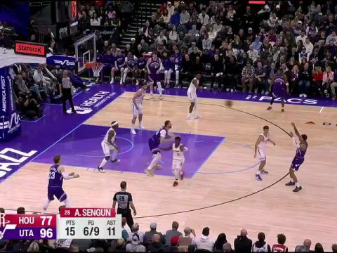 NBA常规赛：火箭vs爵士英文原声全场回放