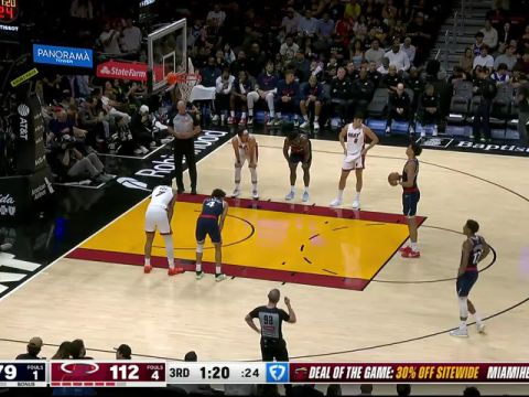 NBA常规赛：快船vs热火第3节中文解说回放