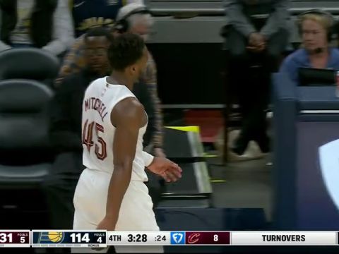 NBA常规赛：骑士vs步行者英文原声全场回放