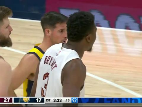 NBA常规赛：骑士vs步行者第1节中文解说回放