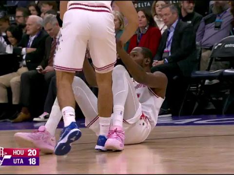 NBA常规赛：火箭vs爵士第1节英文原声回放