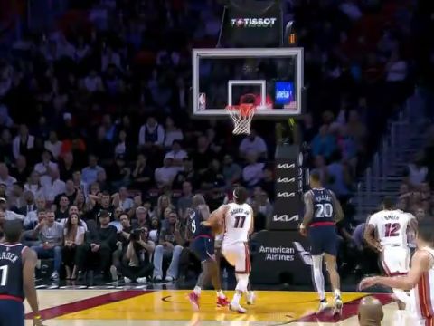 NBA常规赛：快船vs热火第2节英文原声回放