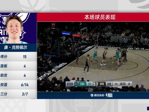 黄蜂vs篮网第4节中文解说回放