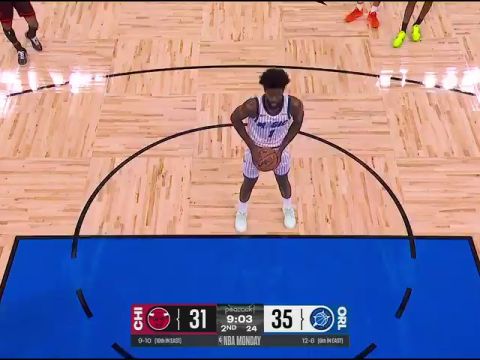 NBA常规赛：公牛vs魔术第2节英文原声回放