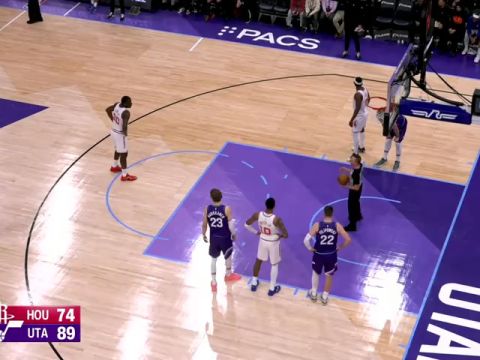 NBA常规赛：火箭vs爵士第3节中文解说回放