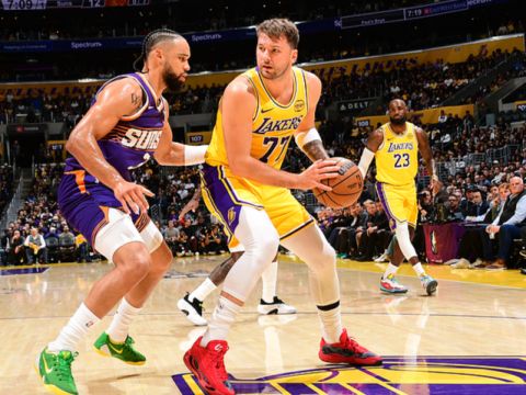 太阳125-108湖人 东契奇空砍38+11+5狄龙33分携手吉莱斯皮8记三分终结对手7连胜