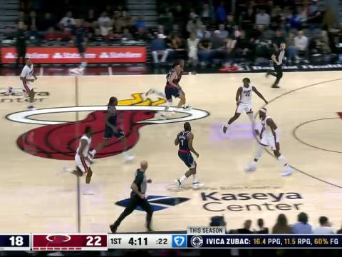 NBA常规赛：快船vs热火第1节英文原声回放