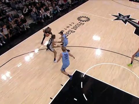 NBA常规赛：灰熊vs马刺第3节英文原声回放