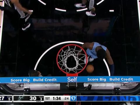 NBA常规赛：灰熊vs马刺中文解说全场回放