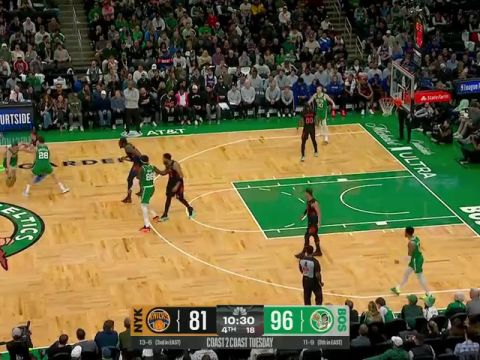 尼克斯vs凯尔特人第4节中文解说回放