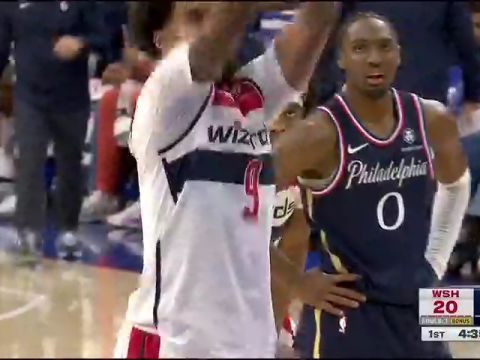 NBA常规赛：奇才vs费城76人中文解说全场回放