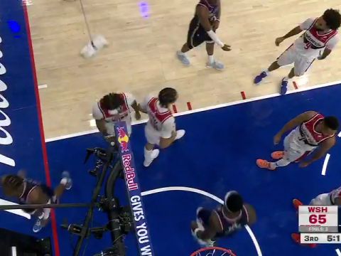 NBA常规赛：奇才vs费城76人第3节英文原声回放