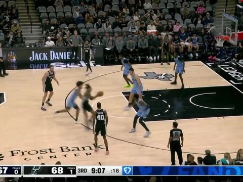 NBA常规赛：灰熊vs马刺第3节中文解说回放