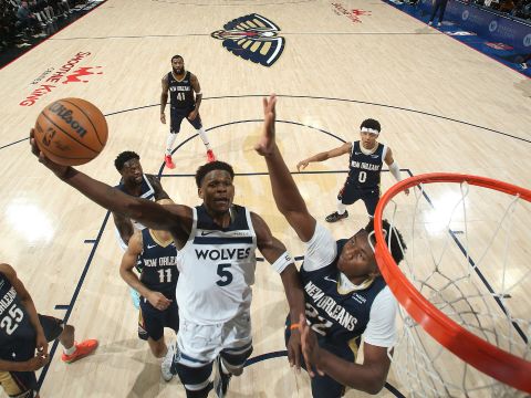 森林狼vs鹈鹕精华回放 爱德华兹44分关键绝平上篮拖进加时逆转鹈鹕