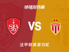 【法甲联赛第15轮】布雷斯特vs摩纳哥伤病名单最新(2025年12月06日)