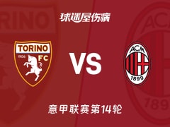 【意甲联赛第14轮】都灵vsAC米兰伤病名单最新(2025年12月09日)
