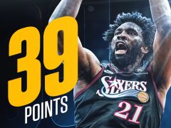 时隔19个月再轰39+9！恩比德赛后与哈利相谈甚欢 美媒高呼大帝归位