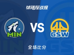 NBA常规赛：森林狼以127-120战胜勇士，兰德尔27+9+6