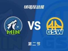 森林狼vs勇士：次节战罢，森林狼61-63勇士，兰德尔得到19分