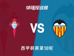【西甲联赛第18轮】塞尔塔vs瓦伦西亚比赛结果：塞尔塔(4-1)瓦伦西亚比分战报(2026年01月03日)