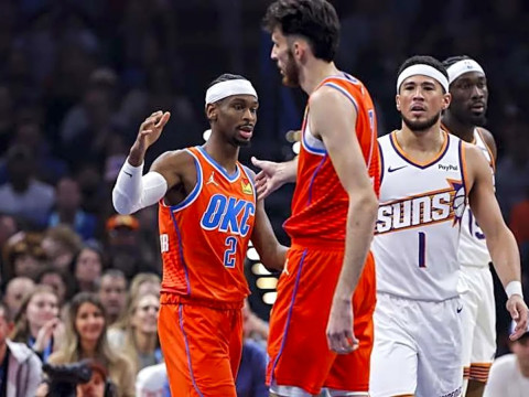 NBA常规赛太阳vs雷霆 双方首发阵容出炉！亚历山大 vs 布克