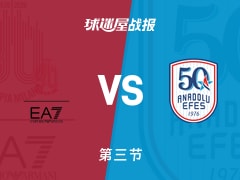 欧篮联常规赛：米兰奥林匹亚三节领先安纳托利亚艾菲斯5分，布鲁克斯得到17分，李得到13分