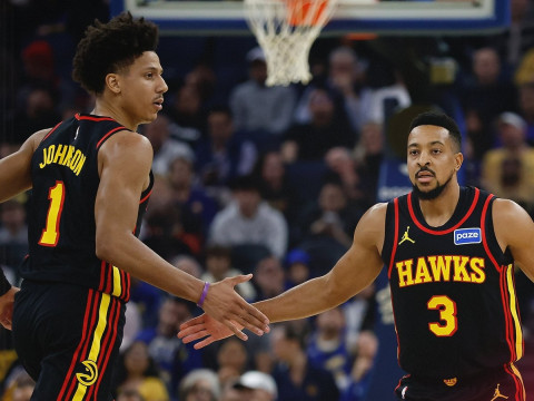 NBA回放全场录像高清：常规赛老鹰vs勇士（1月12日）杰伦·约翰逊23+11+6率队六人上双