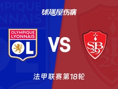 【法甲联赛第18轮】里昂vs布雷斯特伤病名单最新(2026年01月19日)