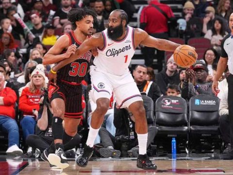 终结6连胜！哈登24+5+6快船狂输公牛28分 被轰25记三分